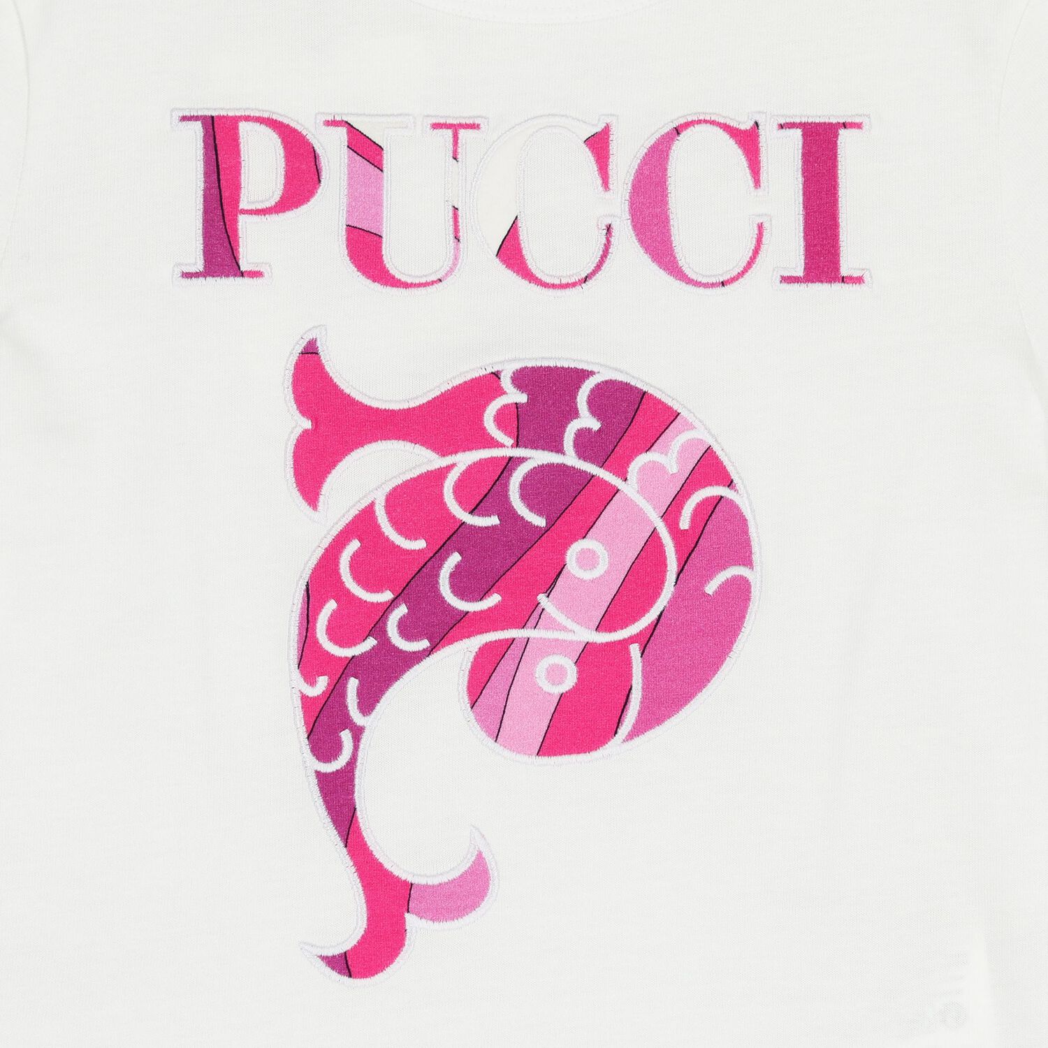 Girls White Embroidered Logo T-Shirt, 1, hi-res