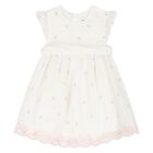 Baby Girls Ivory & Pink Embroidered Dress Set, 2, hi-res