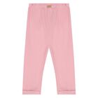 Baby Girls Pink & Beige Animals 3 Piece Trousers Set , 1, hi-res