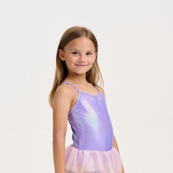 Girls Purple & Pink Swimsuit