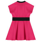 Girls Pink Logo Dress, 1, hi-res