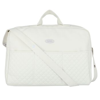 Ivory Quilted Baby Changing Bag