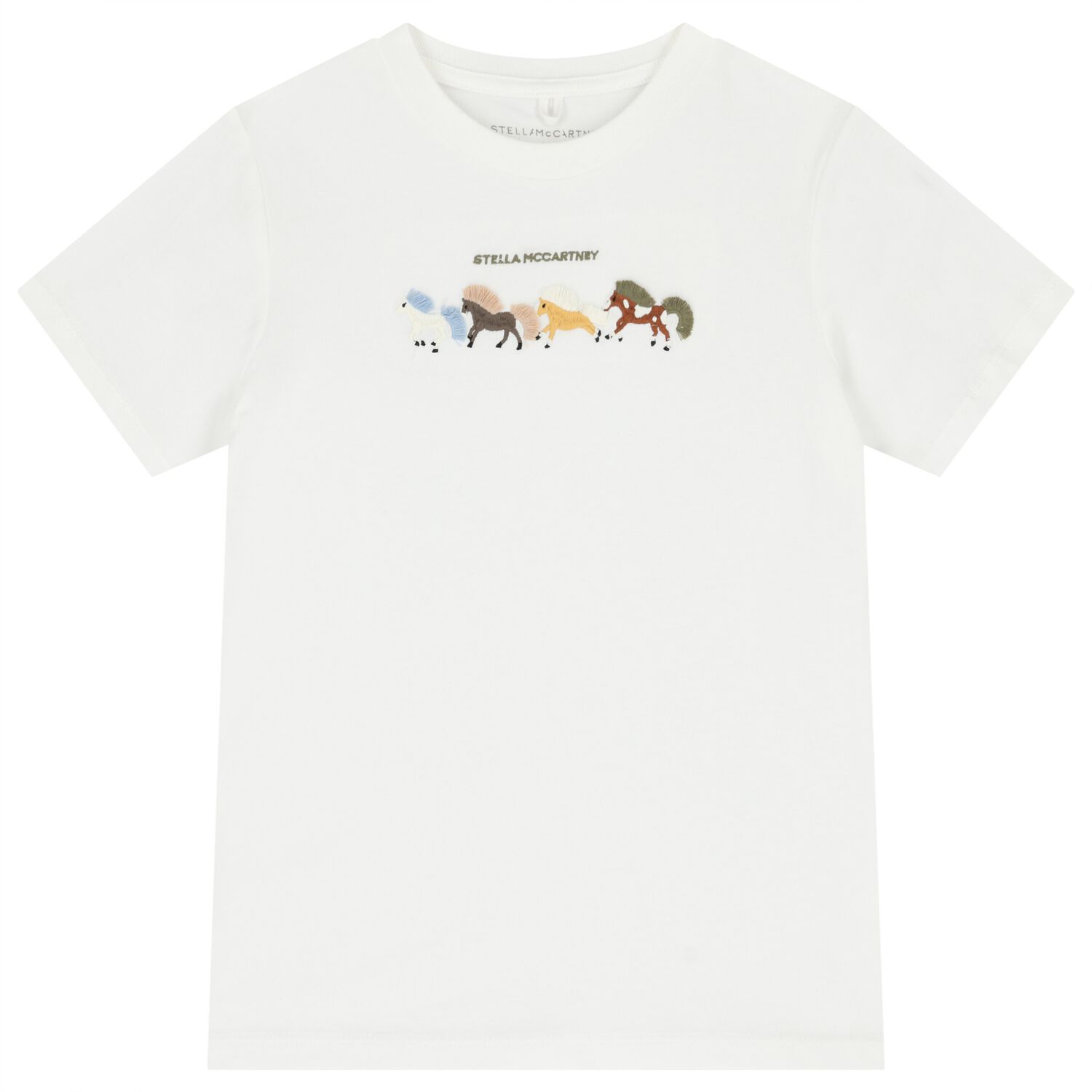 Boys Ivory Horse Logo T-Shirt, 1, hi-res