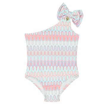 Girls Multi-Coloured One Shoulder Bikini