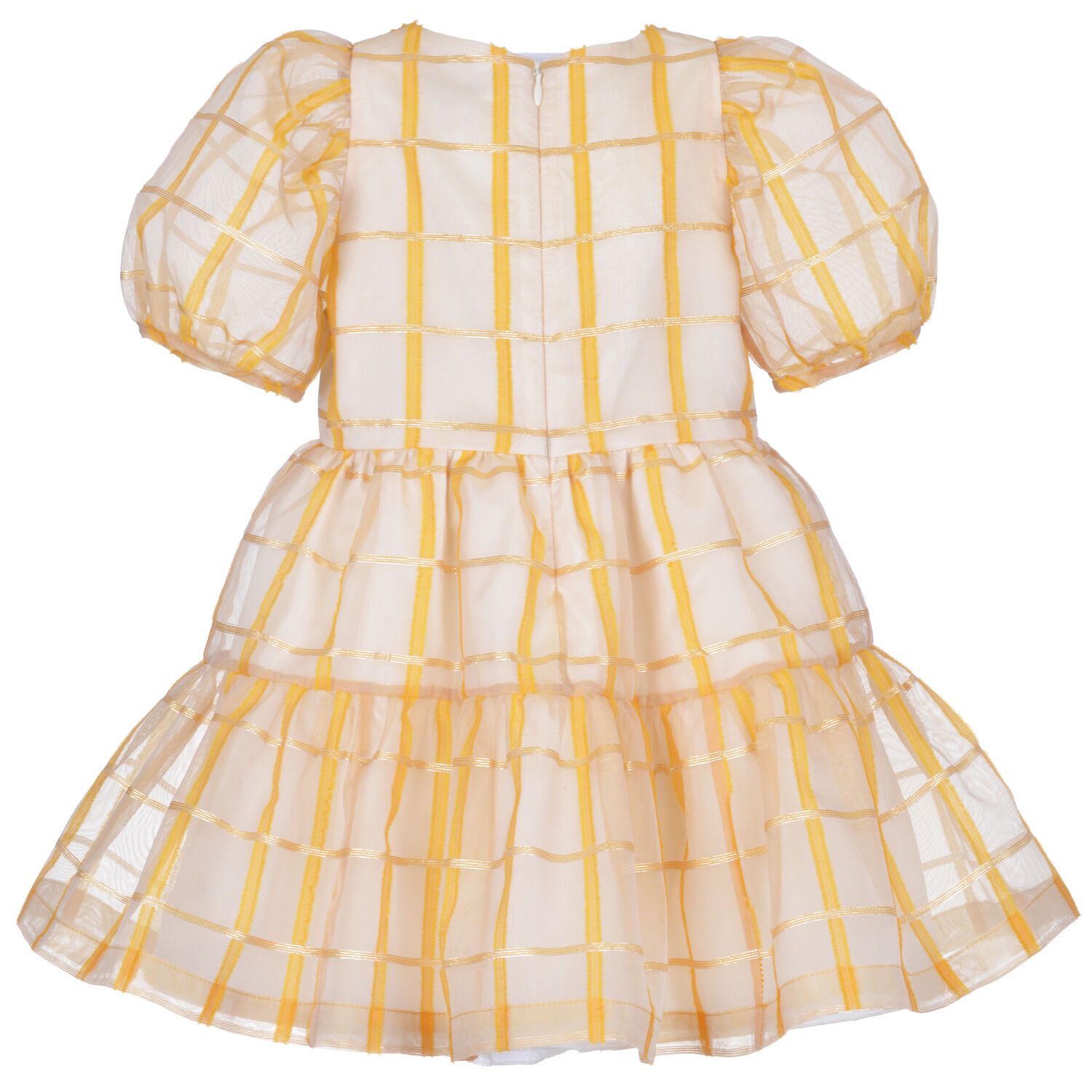 Girls Yellow Organza Dress, 1, hi-res image number null