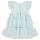 Younger Girls Blue Embellished Tulle Dress Set, 1, hi-res