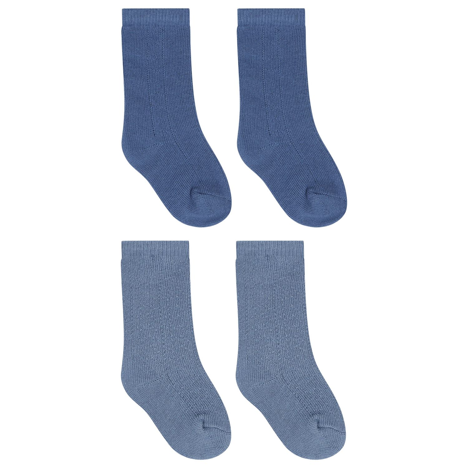 Baby Boys Blue Knitted Socks, 1, hi-res