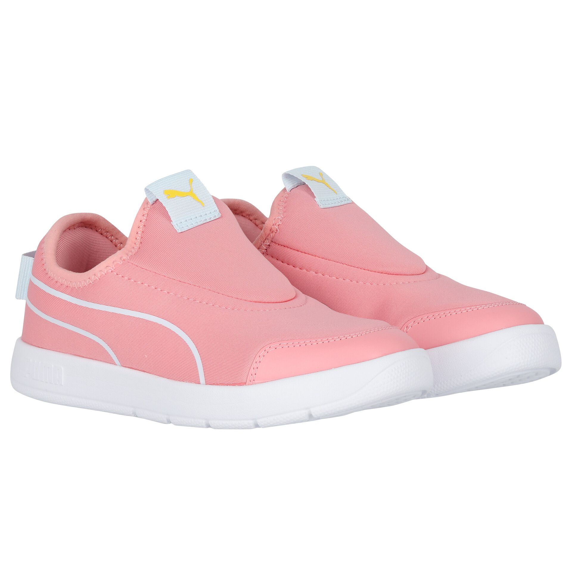 Puma Girls Pink Courtflex v3 Slip On Trainers Junior Couture UK