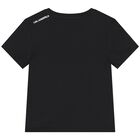 Boys Black Logo T-Shirt, 1, hi-res