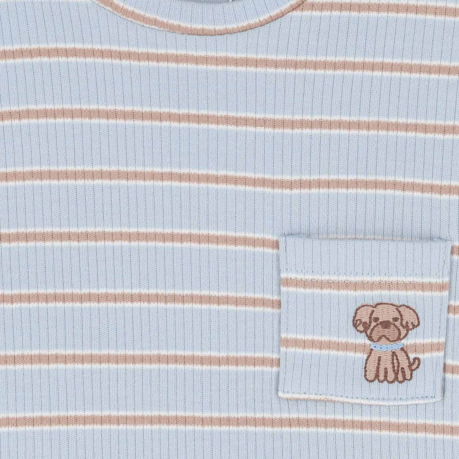 Baby Boys Ivory & Blue Dog Long Sleeve Top, 1, hi-res