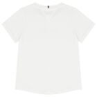 Girls White Logo T-Shirt, 2, hi-res