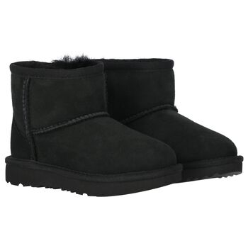 Black Classic Mini II Suede Boots