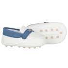 Baby Boys White & Navy Pre-Walker Moccasins, 2, hi-res