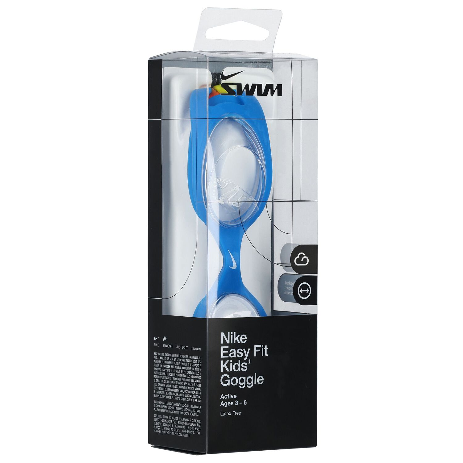 Blue Swimming Goggles, 1, hi-res