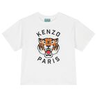 Boys White Logo Tiger T-Shirt, 2, hi-res