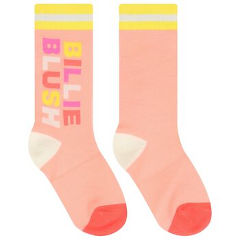 Girls Pink Logo Socks 