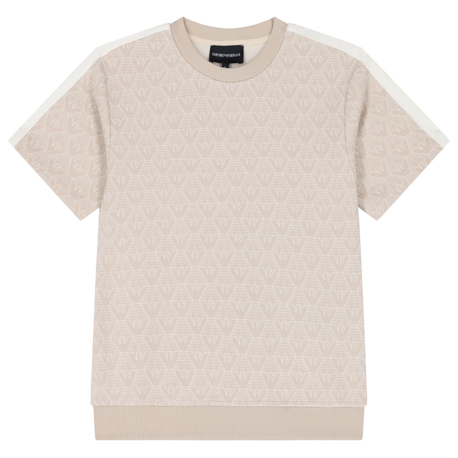 Boys Beige Logo T-Shirt, 1, hi-res image number null