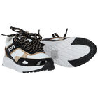 Girls Black & White Logo Trainers, 1, hi-res