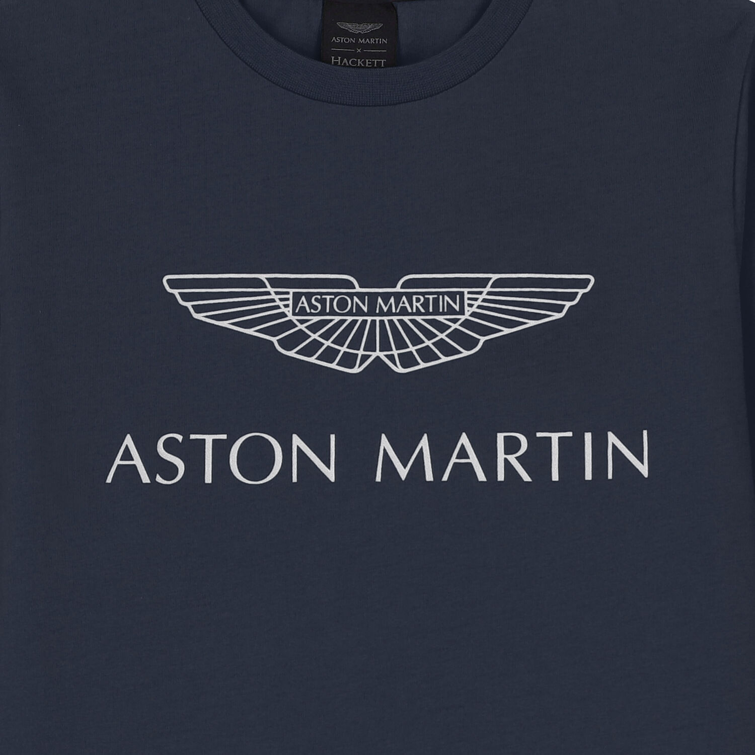 Boys Navy Logo Long Sleeve Top, 1, hi-res