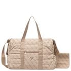 Beige Logo Quilted Baby Changing Bag, 1, hi-res
