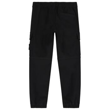 Boys Black Logo Trousers