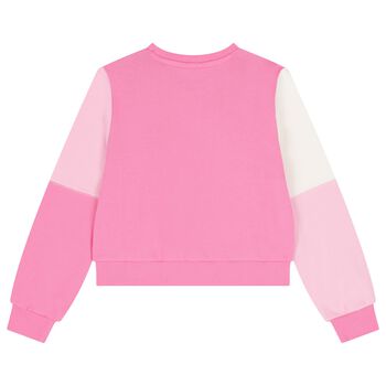Girls Pink Logo Sweatshirt