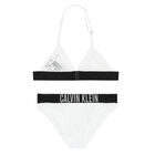 Girls White Triangle Bikini, 1, hi-res