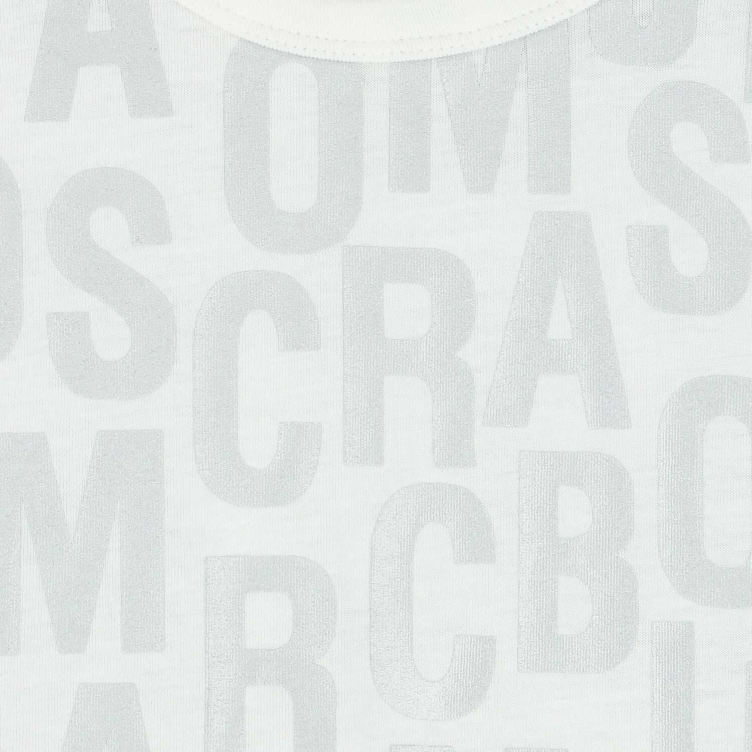 Girls Ivory & Silver Logo T-Shirt, 1, hi-res