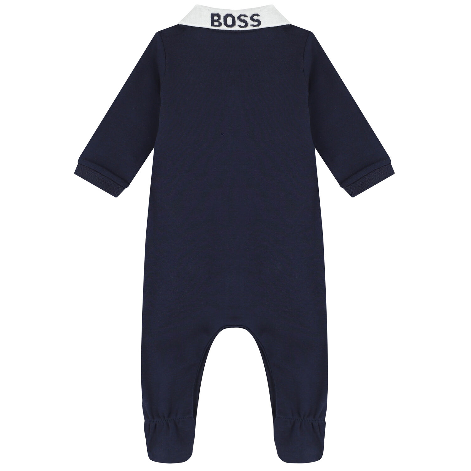 Baby Boys Navy Blue Logo Babygrow, 3, hi-res