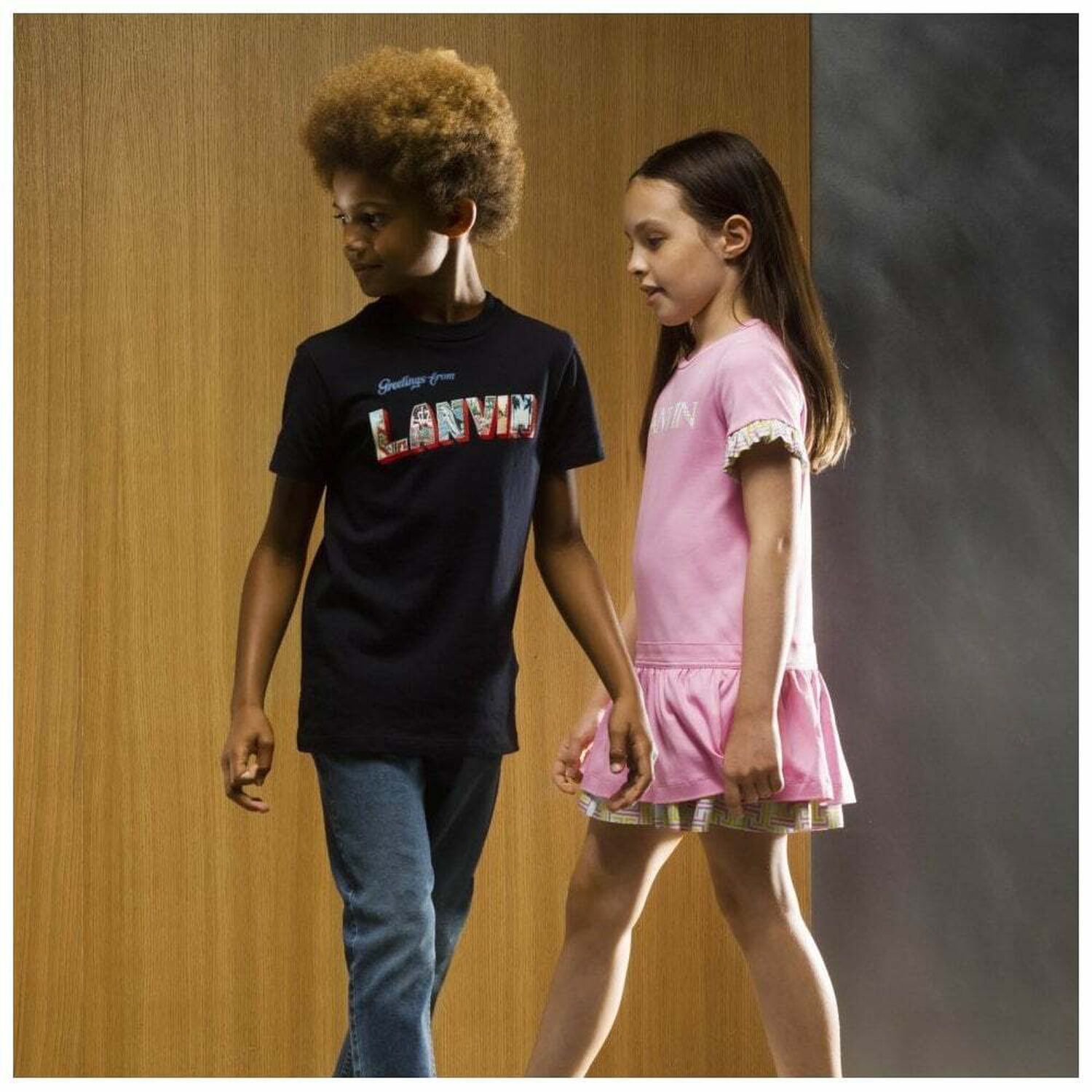 Girls Pink Logo Dress, 1, hi-res image number null