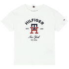 Boys White Logo T-Shirt, 3, hi-res