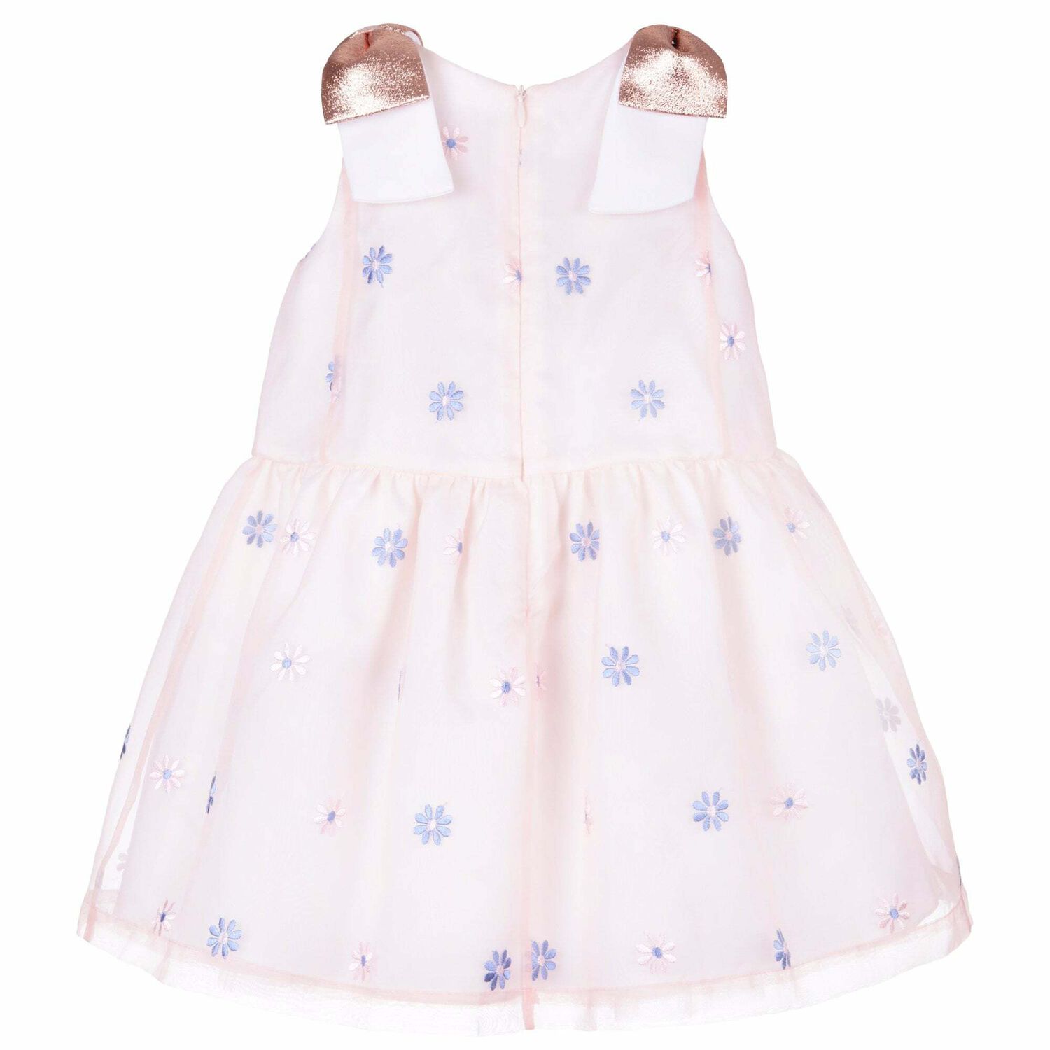 Girls Pink Floral Dress, 1, hi-res