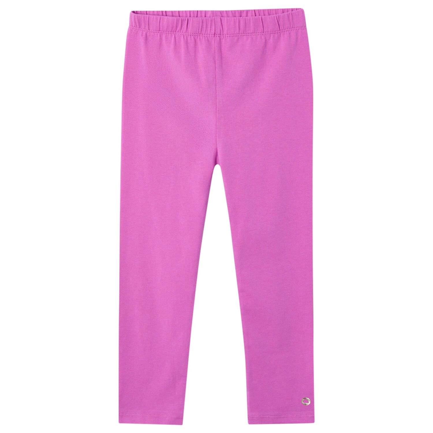 Girls Pink Cotton Leggings, 1, hi-res