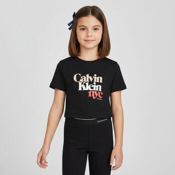 Girls Black Logo T-Shirt