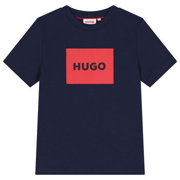 Boys Navy Blue Logo T-Shirt 