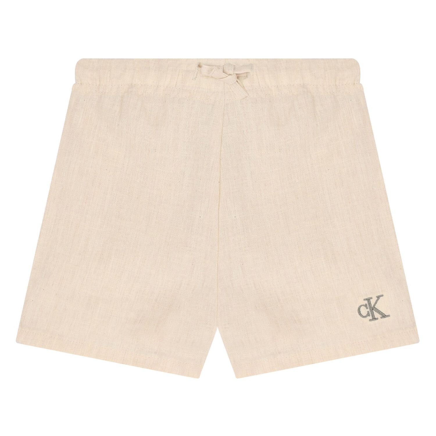 Younger Boys Beige Logo Shorts Set, 1, hi-res
