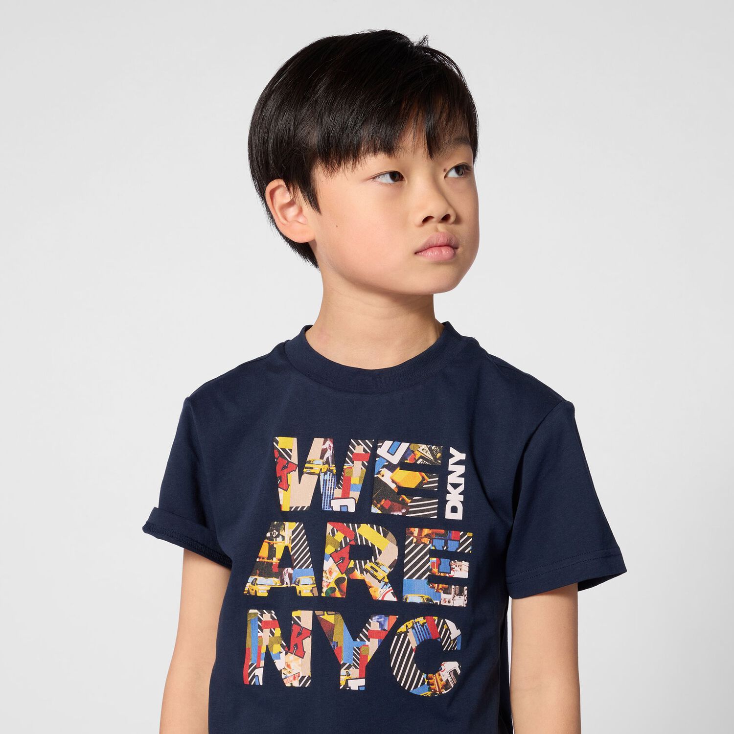 Boys Navy Blue Logo T-Shirt, 2, hi-res