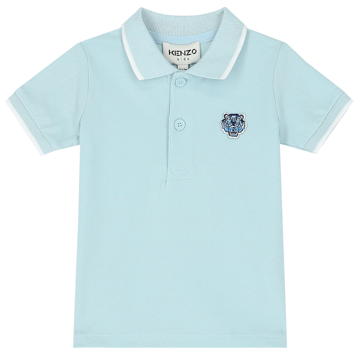 Younger Boys Blue Logo Polo Shirt, 1, hi-res