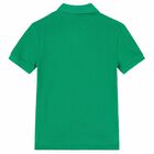 Older Boys Green Logo Polo Shirt, 12, hi-res