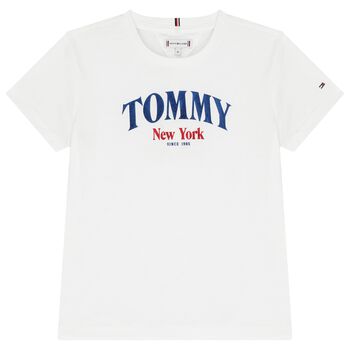 Girls White Logo T-Shirt
