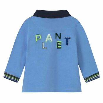 Younger Boys Blue Logo Polo Shirt