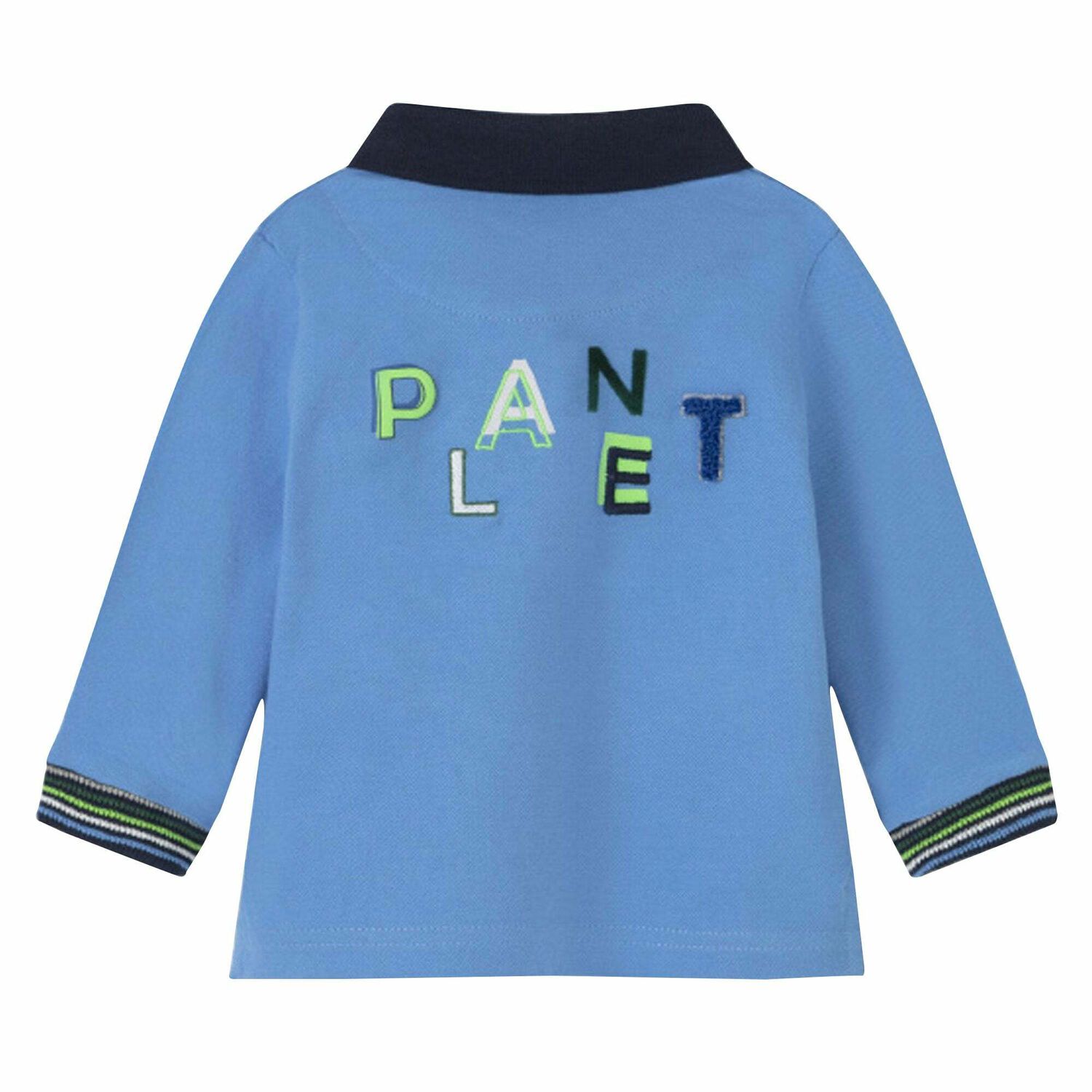 Younger Boys Blue Logo Polo Shirt, 2, hi-res image number null