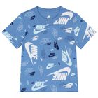 Boys Blue & Navy Blue Logo Shorts Set, 2, hi-res