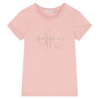 Girls Pink Logo T-Shirt, 1, hi-res
