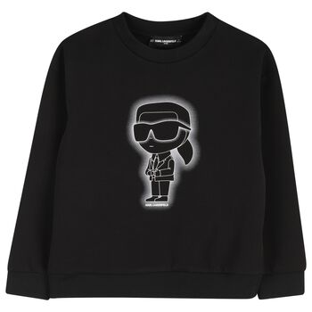 Boys Black Ikonik Logo Sweatshirt