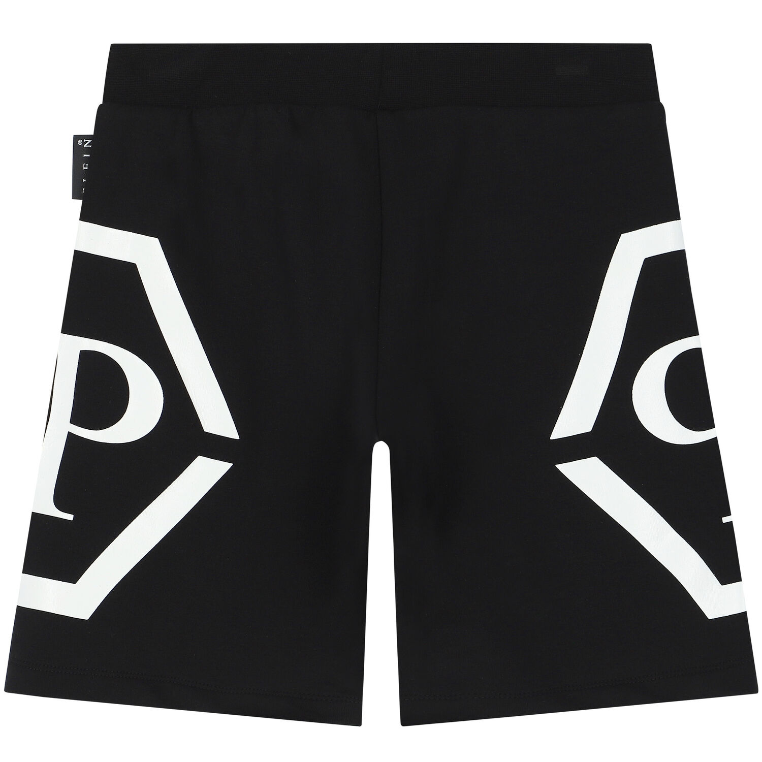 Boys Black Logo Shorts, 1, hi-res