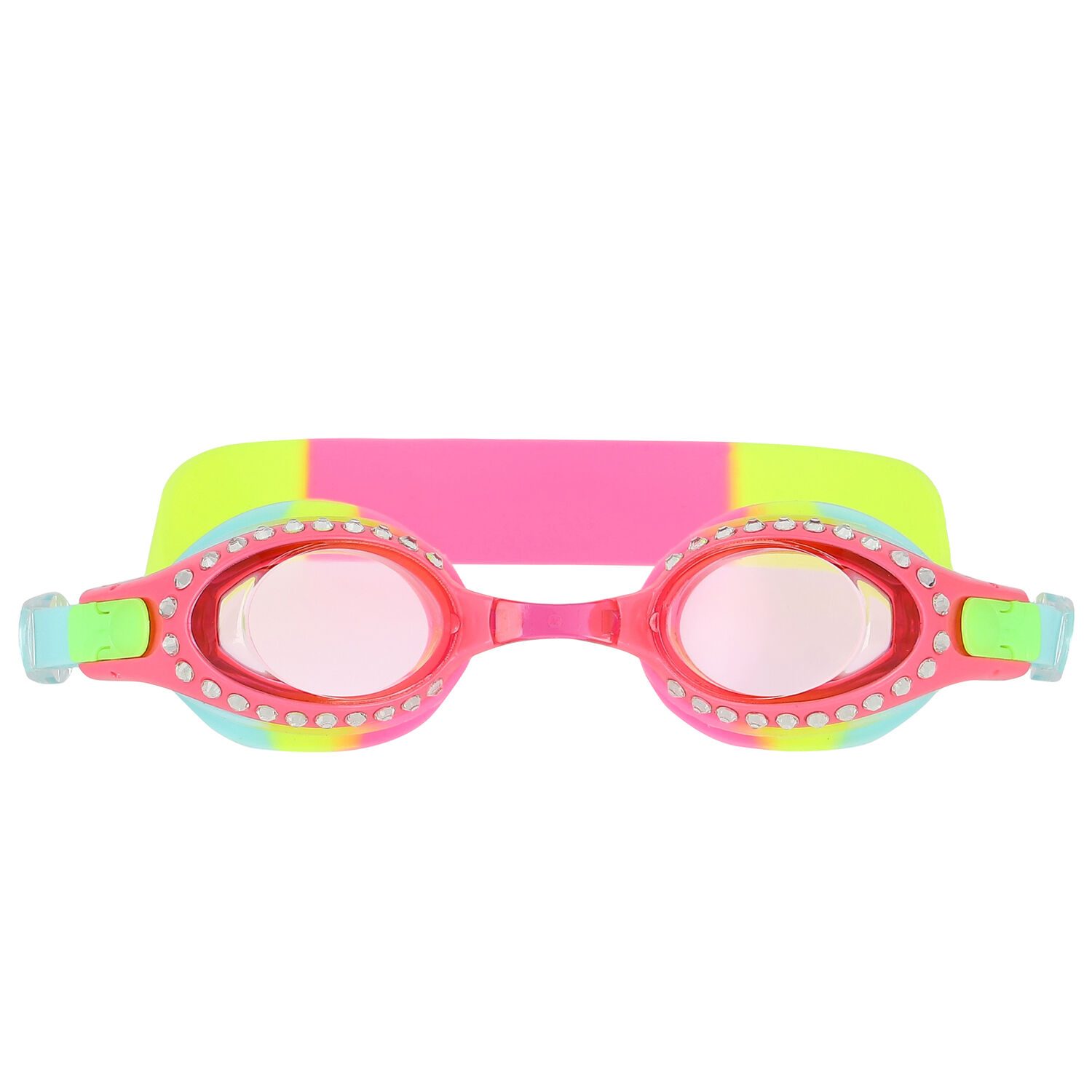 Girls Pink Swimming Goggles, 1, hi-res