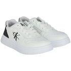 Girls White Logo Trainers, 1, hi-res