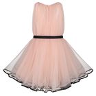 Girls Pink & Black Tulle Dress, 1, hi-res