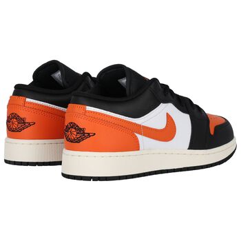 Black & Orange Air Jordan 1 Low Trainers